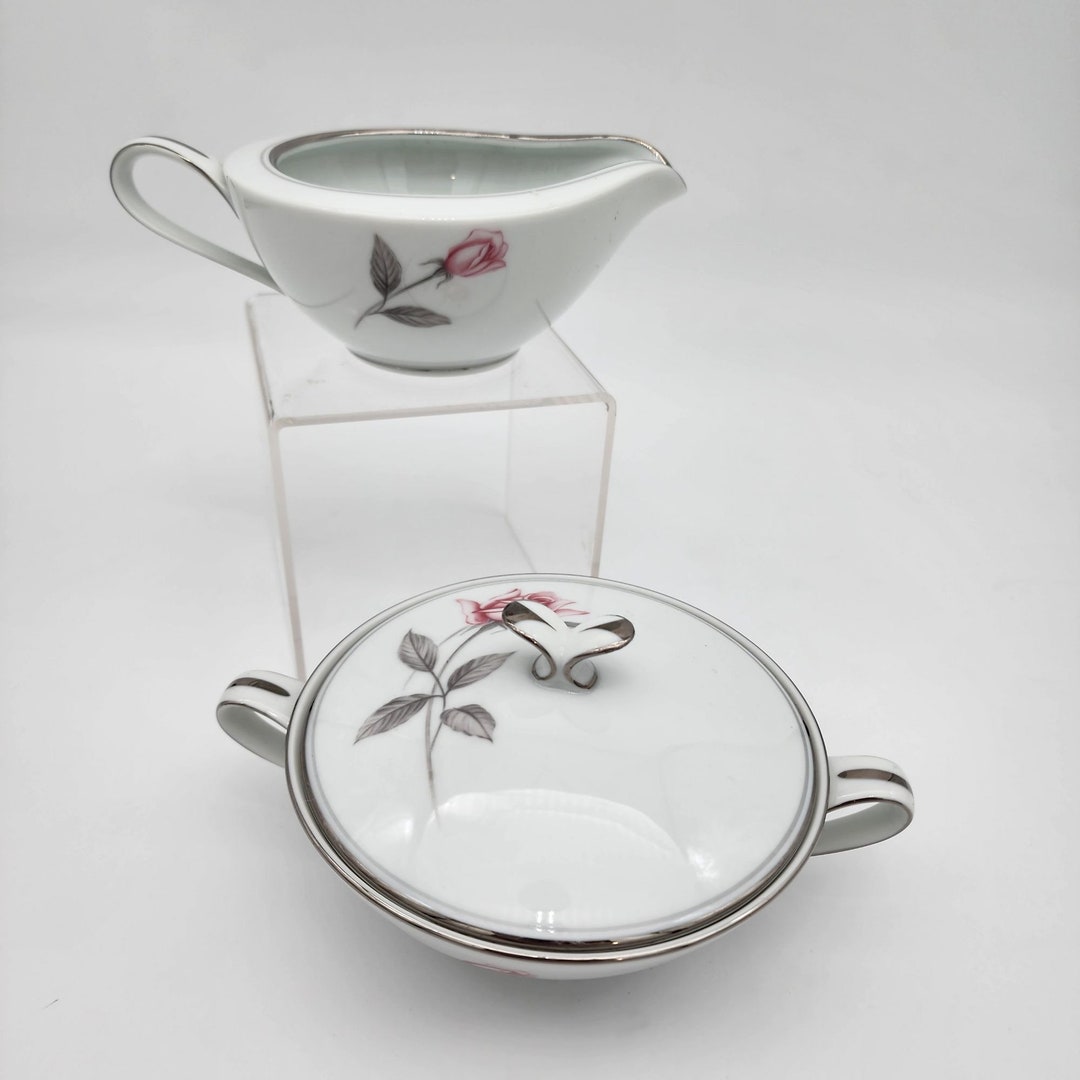 Noritake Rosemarie Pattern Sugar Bowl Creamer Set Replacement Pattern