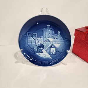 1977 Bing & Grondahl &quot;Copenhagen Christmas&quot; Porcelain Christmas Collectors Plate Denmark