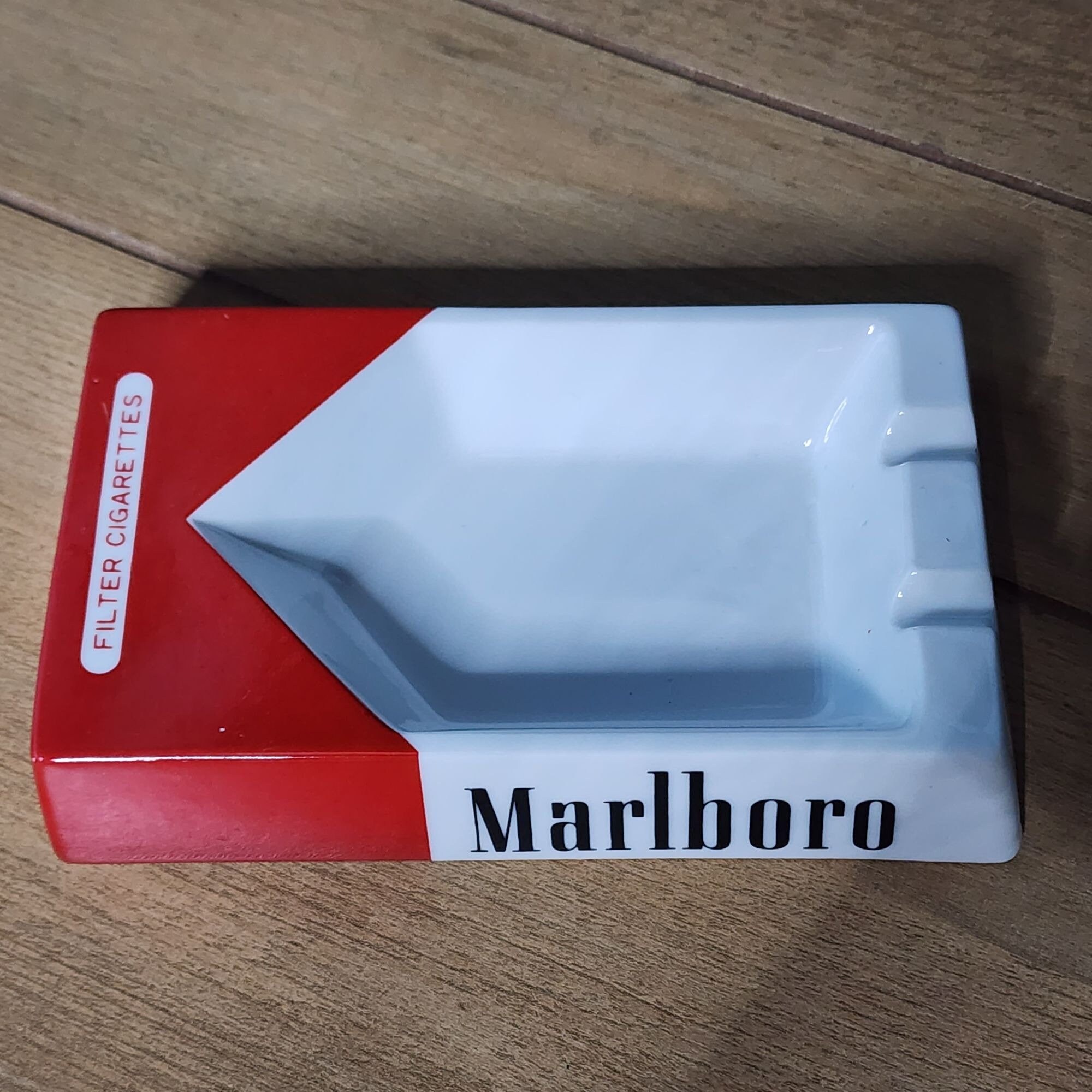 Vintage 1990's Marlboro Red Ceramic Ashtray Marlboro Ashtray Etsy