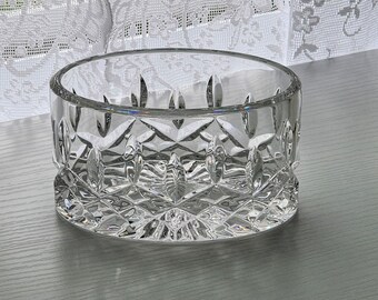 Waterford Crystal Lismore Brilliant Cut Glas ovale Schüssel signiert Jim O'Leary 2000 Made In Irland Kristallschüssel