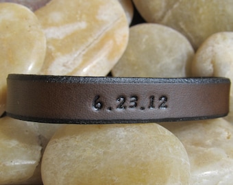 Personalized Leather Bracelet For Men Custom Bracelets Man Husband Gift Bracelet. Remembrance Gift Personalized Leather. Womens Leather Cuff