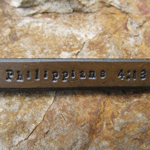 Scripture Leather Bracelet Christian Jewelry Religious Jewelry Bible Jesus Christian Quote Bible Verse Bracelet Visible Faith Jewelry image 2