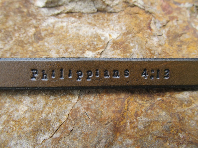 Scripture Leather Bracelet Christian Jewelry Religious Jewelry Bible Jesus Christian Quote Bible Verse Bracelet Visible Faith Jewelry image 2