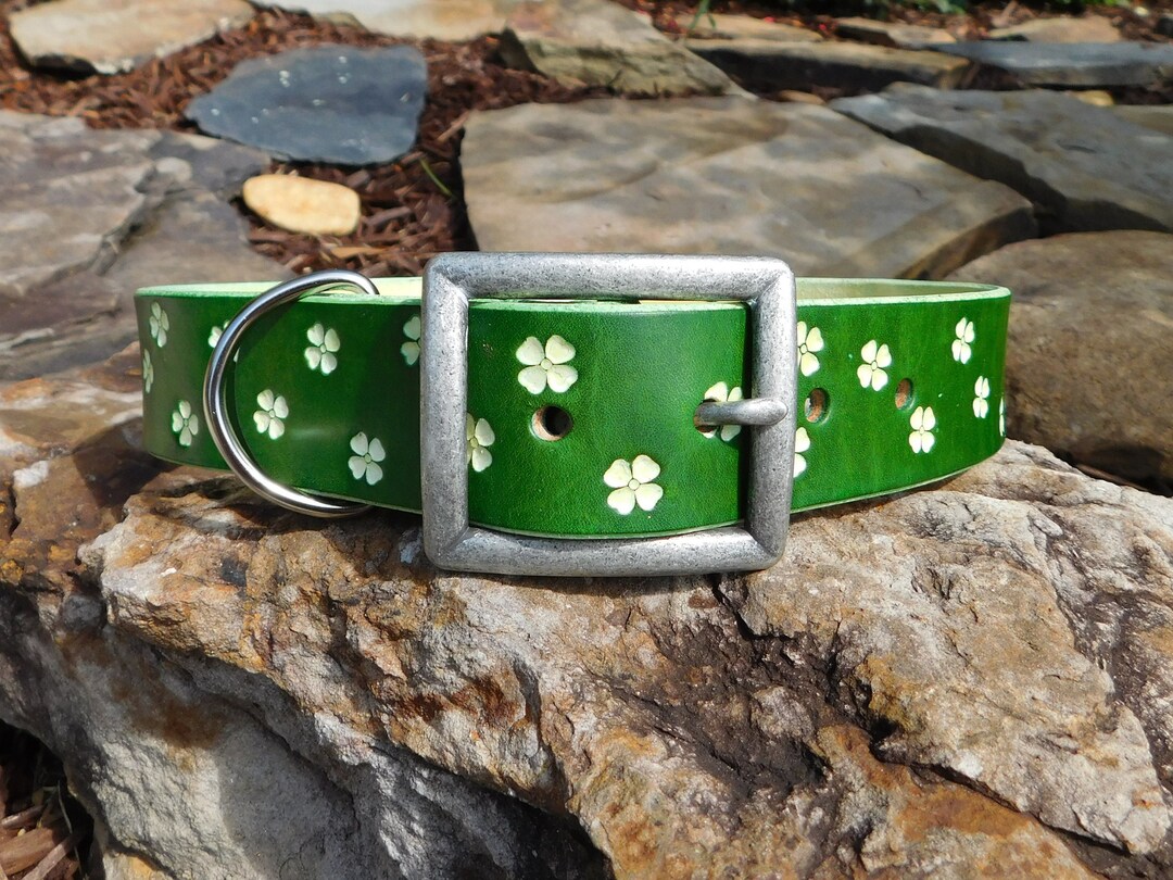Personalized Leather Dog Collar, Engraved Dog Collar, Custom Dog Collar