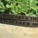 Mens Custom Leather Bracelet Cuff - Set of Two - Matching One day at a time - or custom text - His and hers - Men and Women - matching set