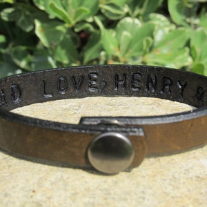 Custom Mens Leather Bracelet - Custom Coordinates Latitude Longitude - Inside Secret Message Cuff - Your Eyes Only - Men Women Personalized