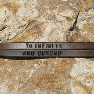 To Infinity and Beyond Personalized Leather Bracelet Men Women Custom Bracelets Men Husband Gift Bracelet Personalized Women 3rd Anniversary Bild 4