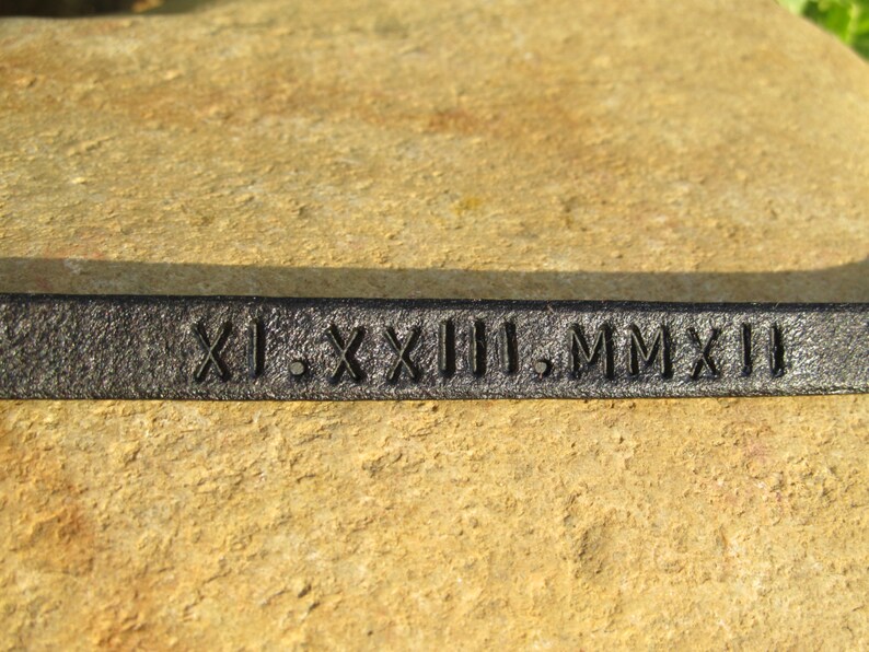 Roman Numeral Hand Tooled Leather Bracelet Secret Message - Etsy
