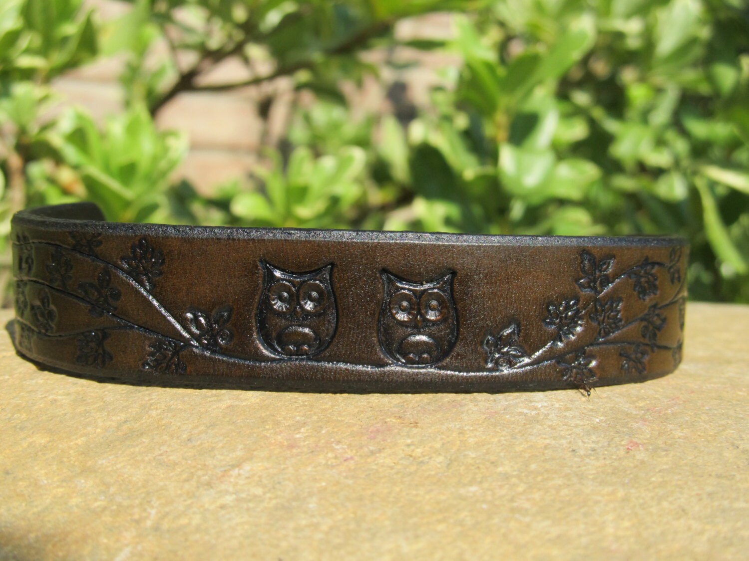 Leather Bracelet for Women, Wide Owl Jewelry, Womens leather bracelet, Leather Wristband Bracelet Wo