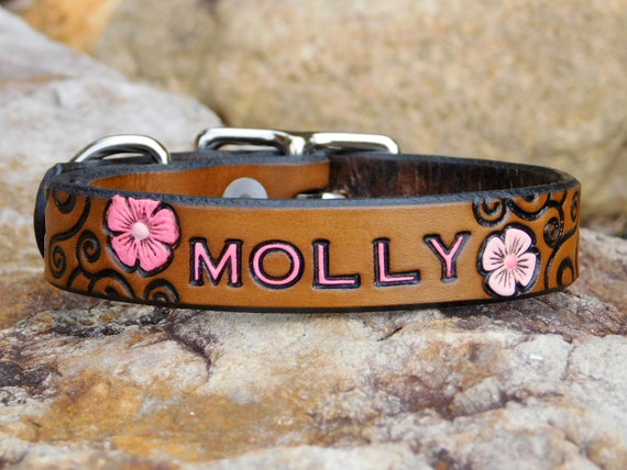 handmade leather dog collars