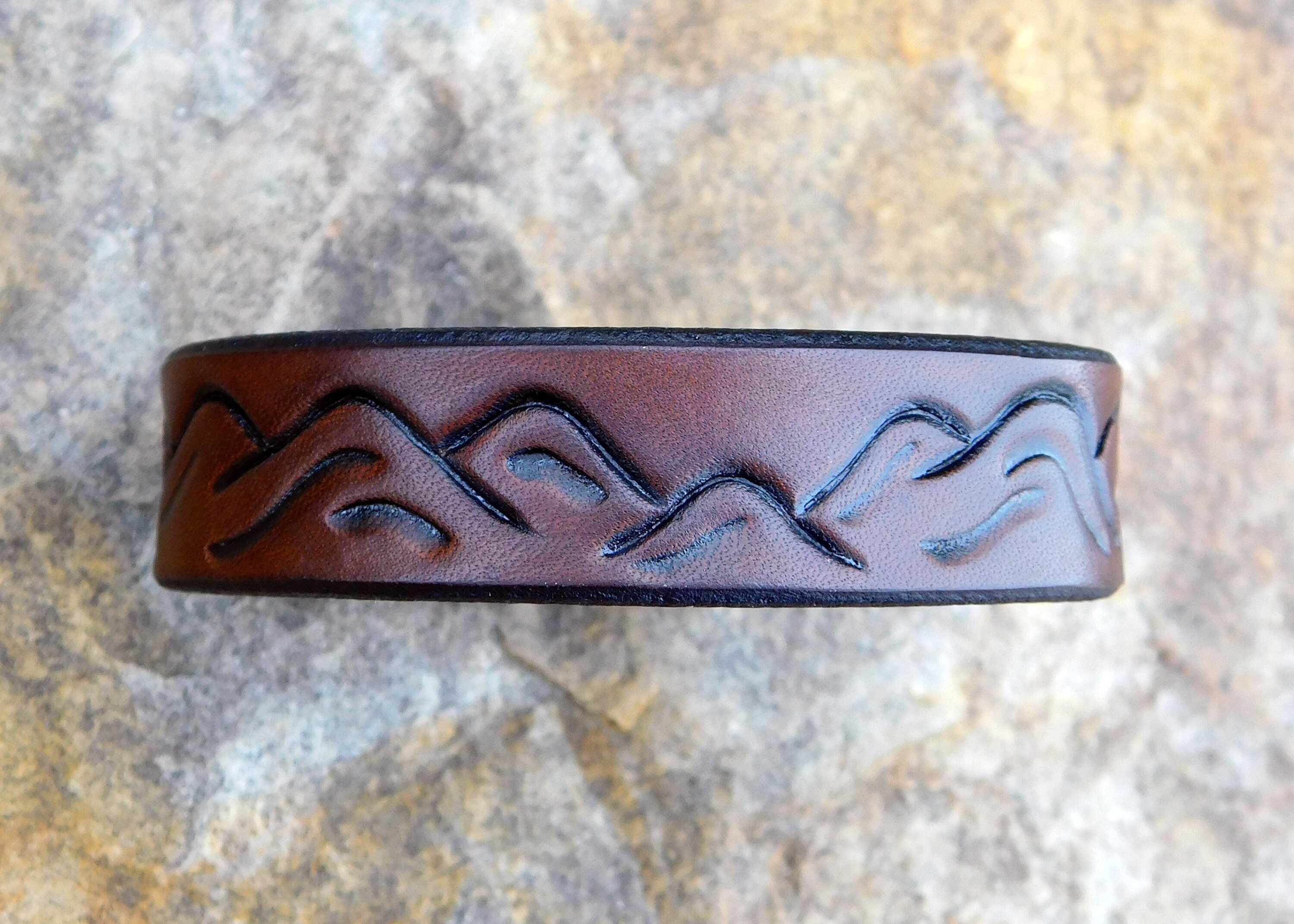 Mountain Camping Double Wrap Leather Bracelet