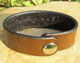 Personalized Leather Bracelet Men Women Custom Bracelets Man Husband Gift Bracelet Secret Message Personalized Women 3rd Anniversary Gift