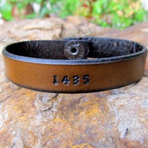 Customized Bracelet, Personalized Bracelet, 3rd Anniversary Gift Leather Bracelet, Custom Cuff Bracelet Engraved, Gift for him, Gift for her image 6