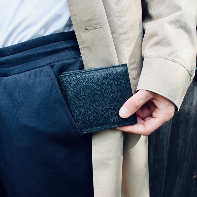 Black Leather Wallet And Card Holder image 1