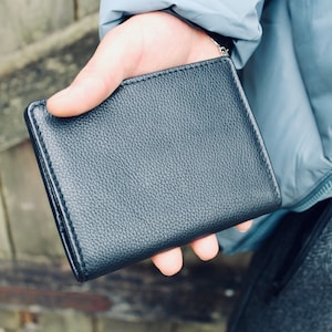 Black Leather Passport Sleeve And Card Holder