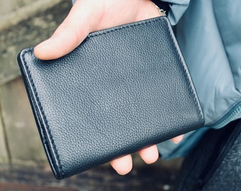 Black Leather Passport Sleeve And Card Holder