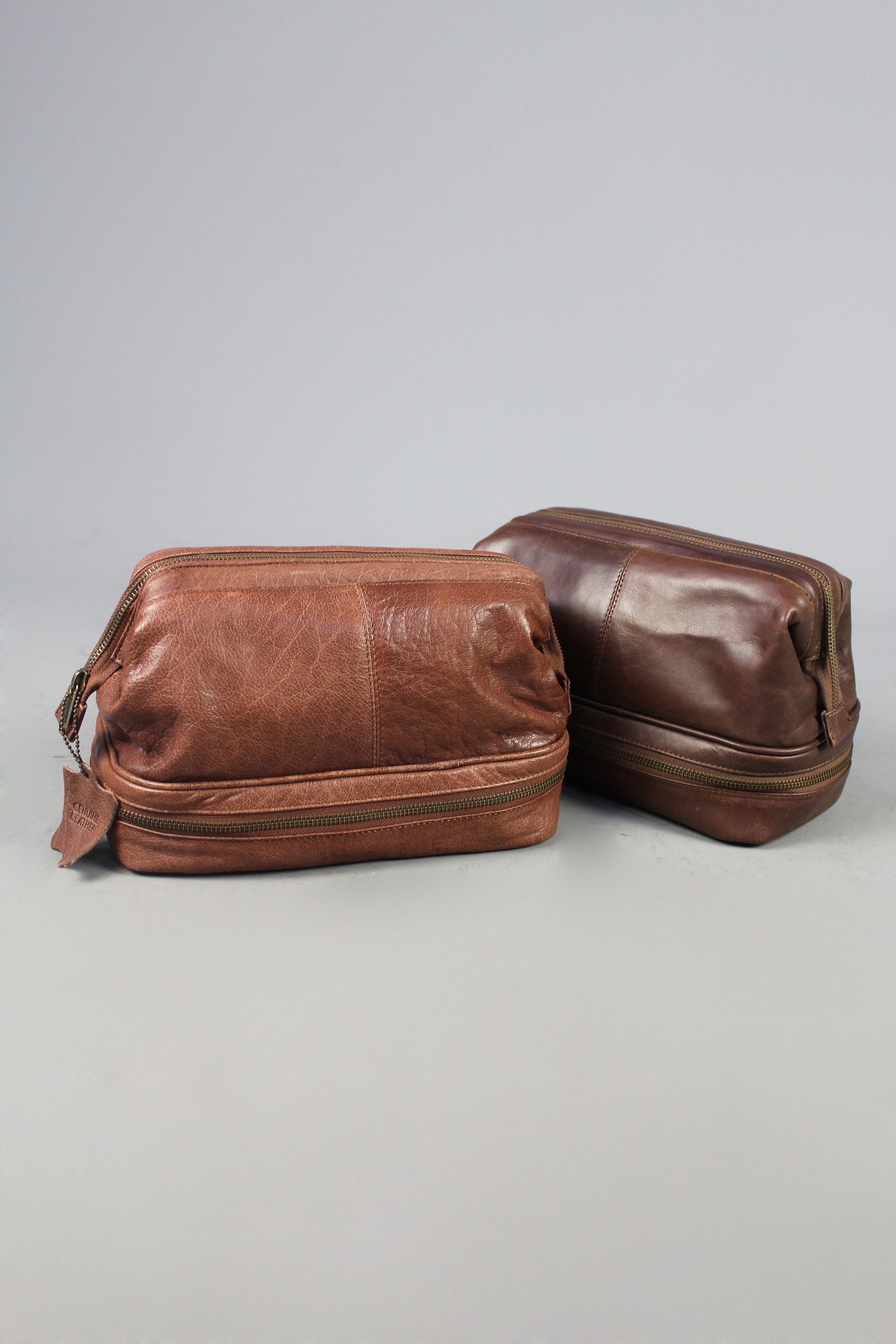 large leather wash bag
