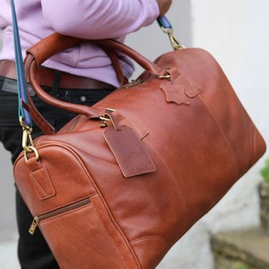 Vintage Child Watkins Men's Leather Travel Overnight bag in Cognac 0006 image 5