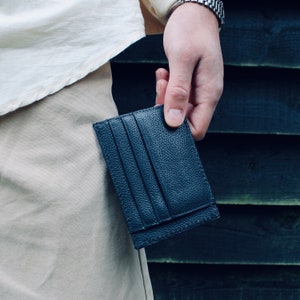 Black Leather Flat Card Holder