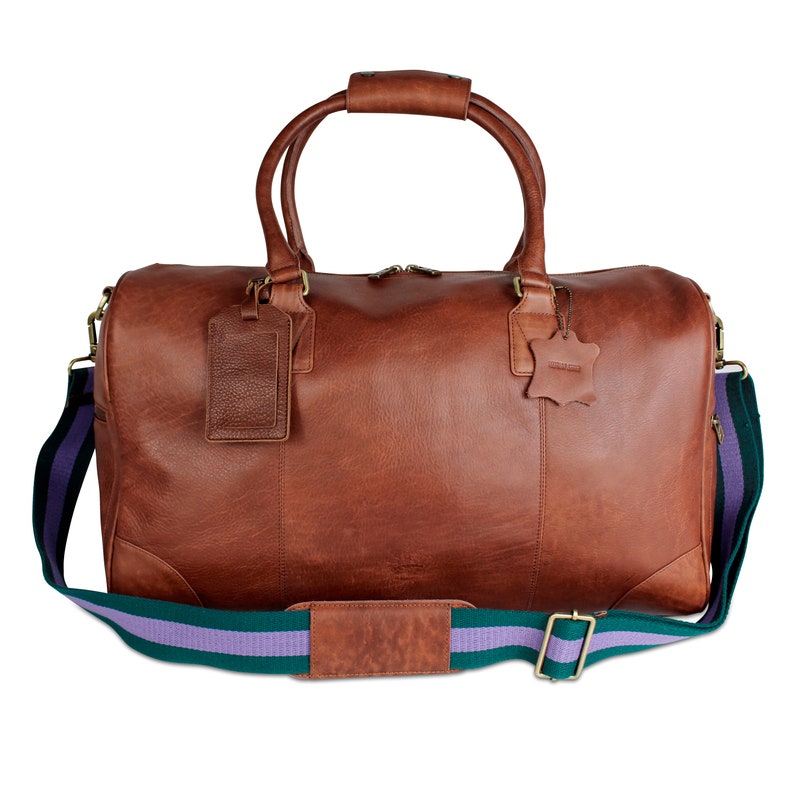 Vintage Child Watkins Men's Leather Travel Overnight bag in Cognac 0006 image 4