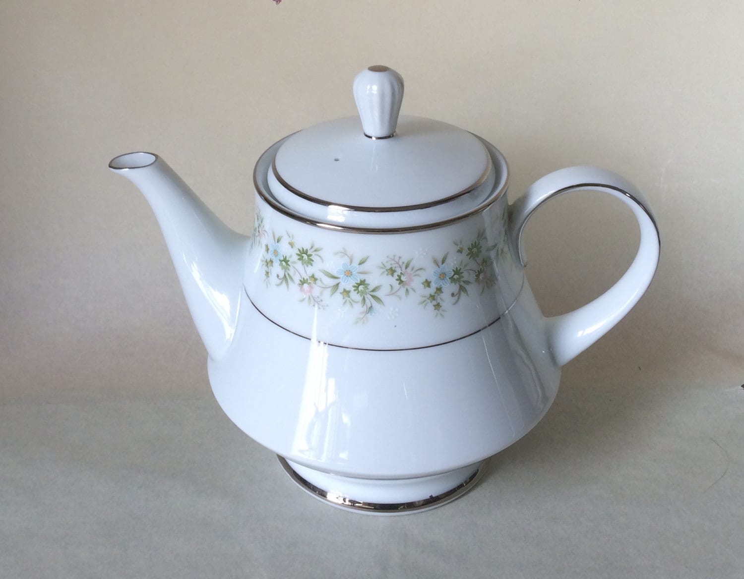 Noritake Savannah Large Teapot With Platinum Rim 2 Pint Etsy