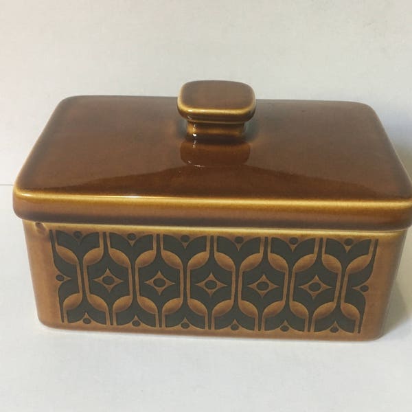 Hornsea Heirloom Butter Dish with Lid, Brown, 1972