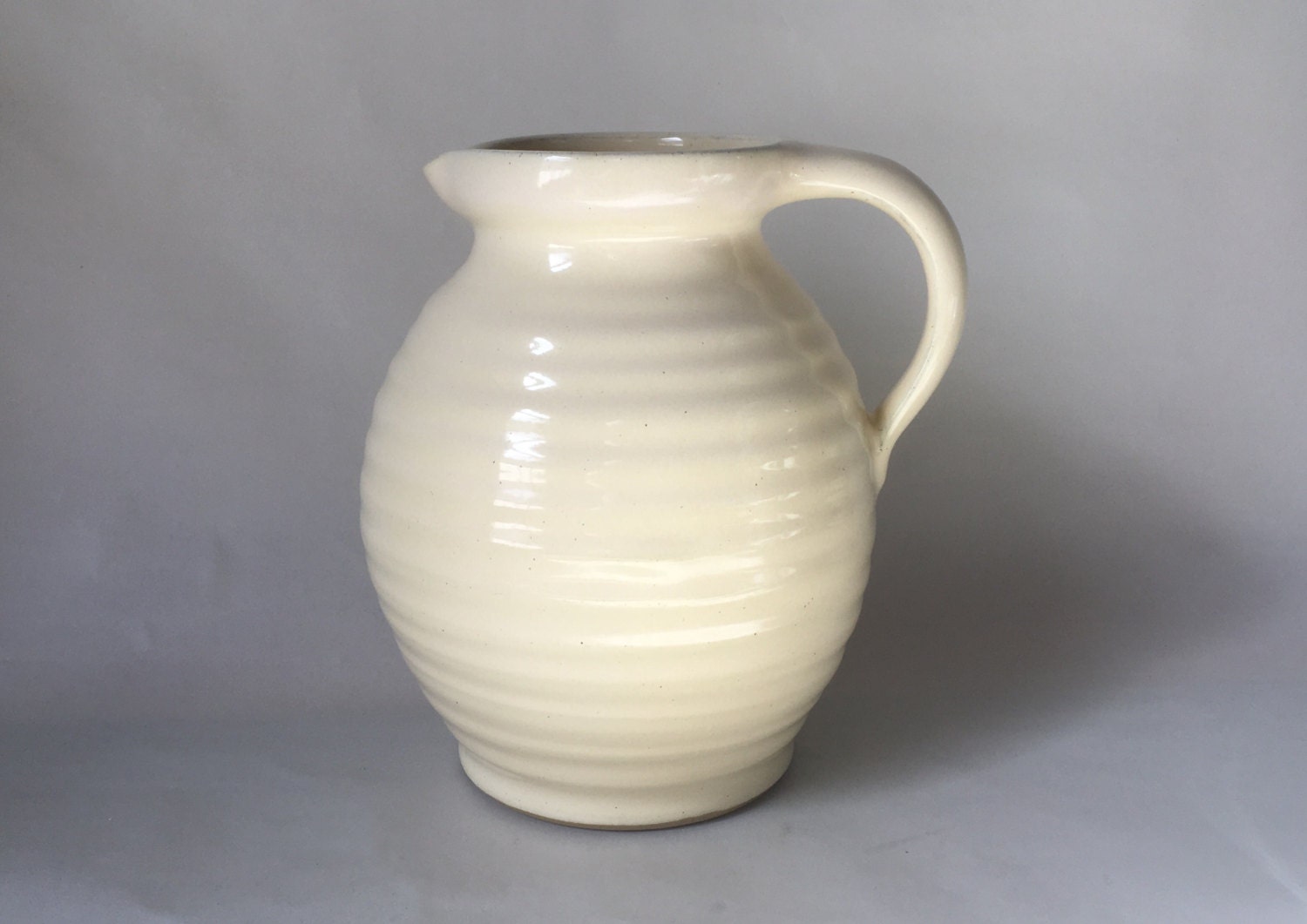 Denby Bourne Jug Shape Vase Cream 7.5. Made in England Etsy