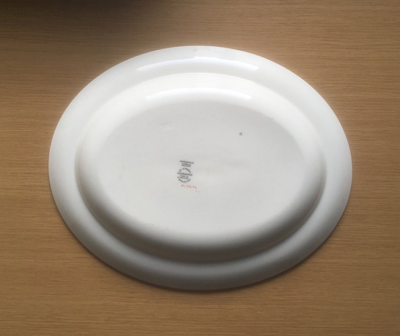 13 Made in England Serving Plate Wedgwood Persephone Yellow Oval Platter