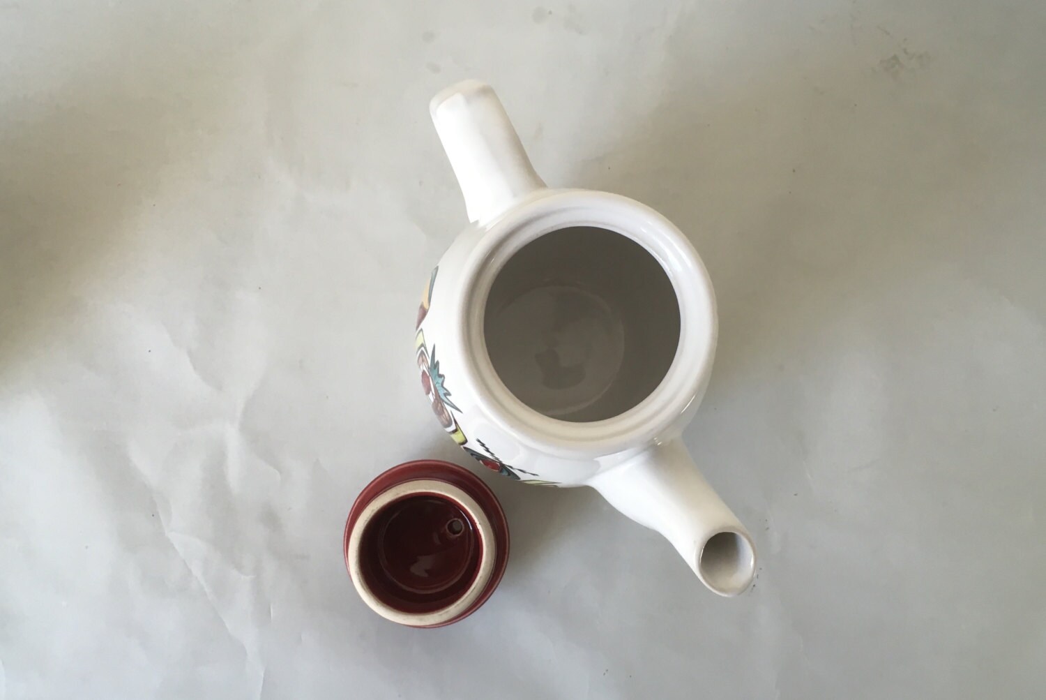 Langley Mill Pottery Jamaica Coffee Pot 1960s Hand Painted Tropical