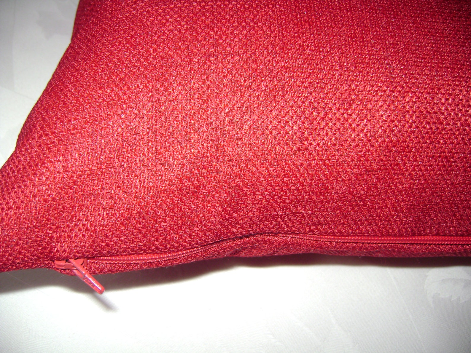 Red Lumbar Pillow Cover Cherry Red Rustic Lumbar Pillow Etsy