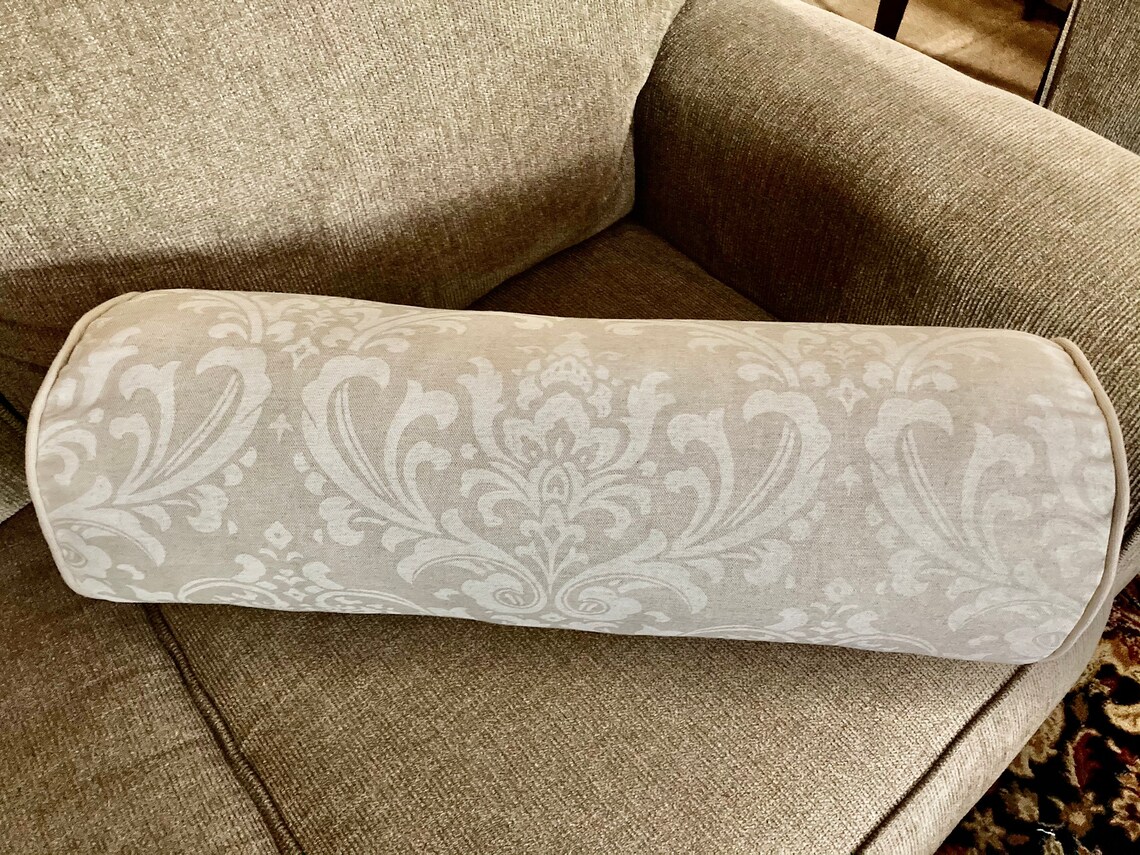 Bolster Pillow Cover Damask Bolster Pillow Cover Etsy