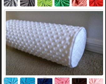 Minky Dots Bolster Pillow Covers, Bedroom Bolster Cover, 13 colors