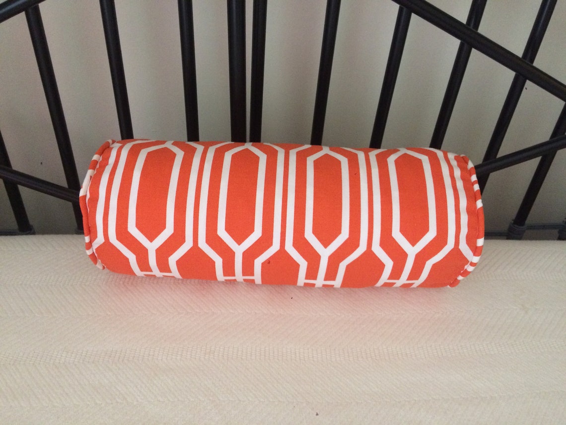 Orange Bolster Pillow Cover 8''x 24'' Etsy