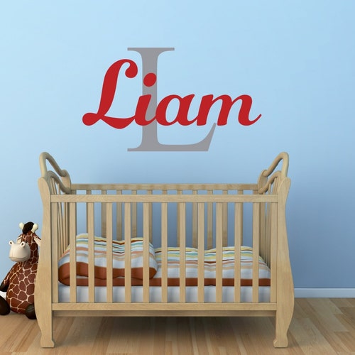 Personalized Name Baby Boy Nursery Custom Name Decal Etsy