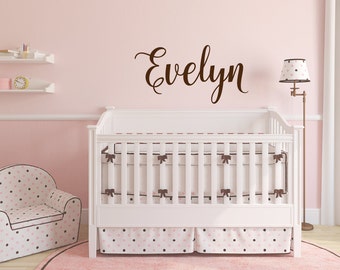 Swirly Name Decal - Girls Name Wall Decal Girls Nursery Decor Baby Girl Nursery Wall Decal - Vinyl Wall Decal - Vinyl Lettering