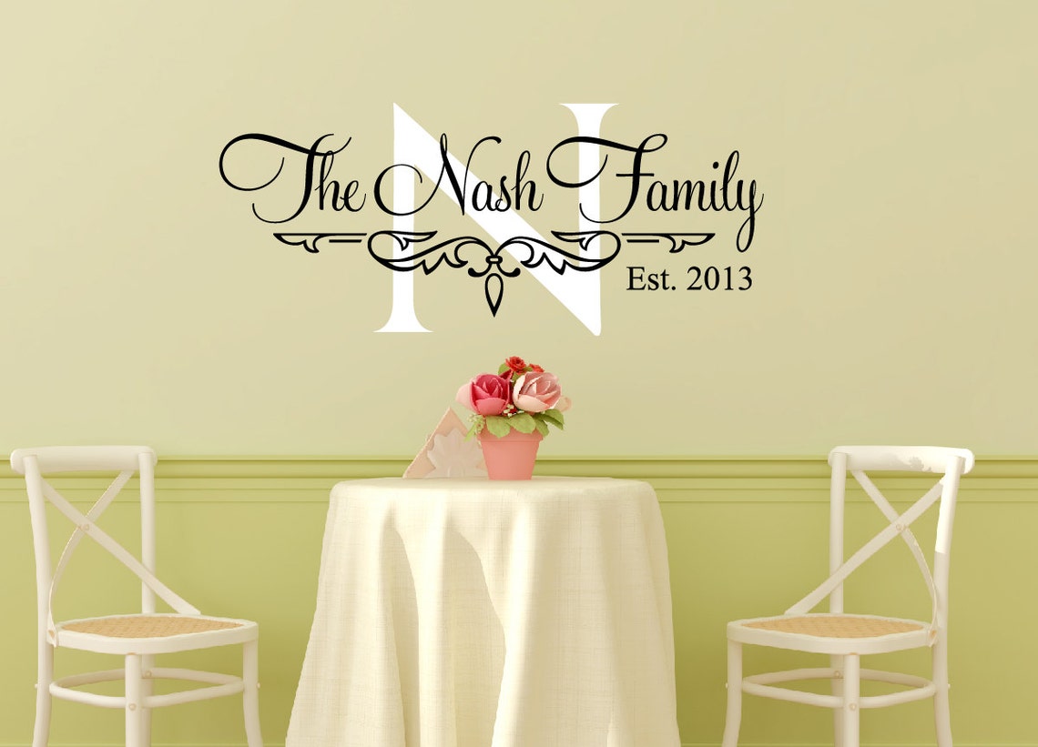 Family Name Wall Decal Personalized Family Wall Decal Family - Etsy