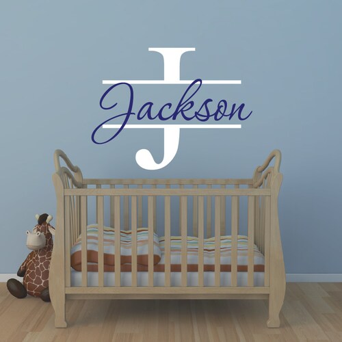 Name Wall Decal Baby Nursery Wall Decal Name Nursery Vinyl Etsy
