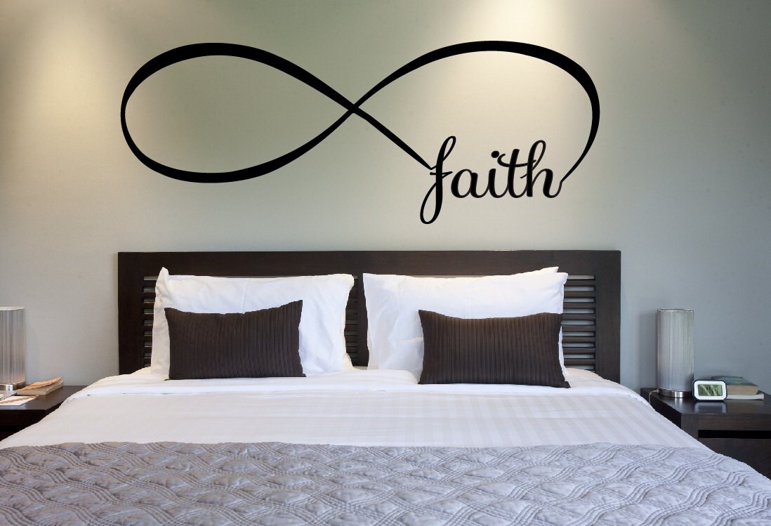 Infinity Symbol Bedroom Wall Decal Faith Decor Home Loop E Vinyl Lettering