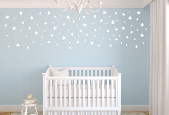 peel and stick decals stars star wall decals nursery wall | etsy
