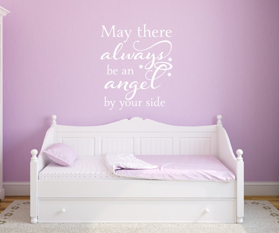 May There Always Be An Angel By Your Side Nursery Decor Wall Zoom