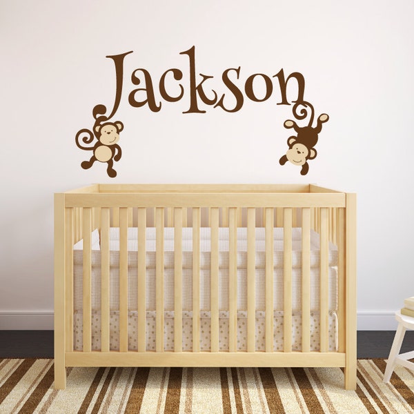 Monkey Wall Decal Etsy