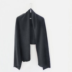 Ready to ship / Dark gray 80% cashmere long shawl / Cashmere wrap / Cashmere scarf / Shawl / Scarf / Wrap / Dark gray