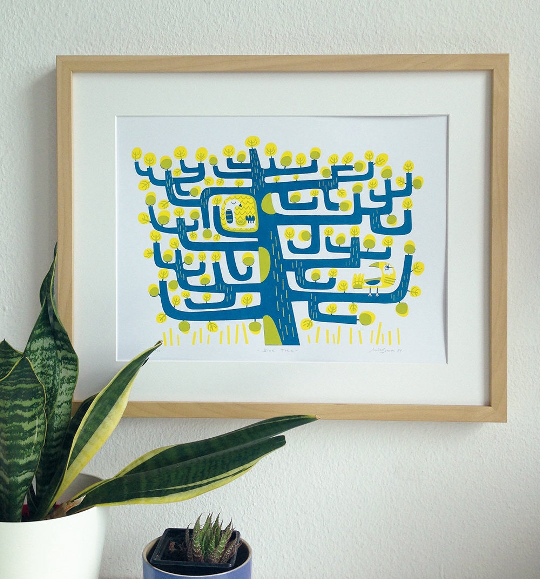 Blue Tree - Etsy