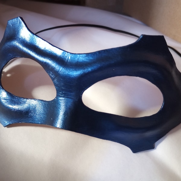 Leather Mask Blue Metallic Dreamer Cosplay Mask