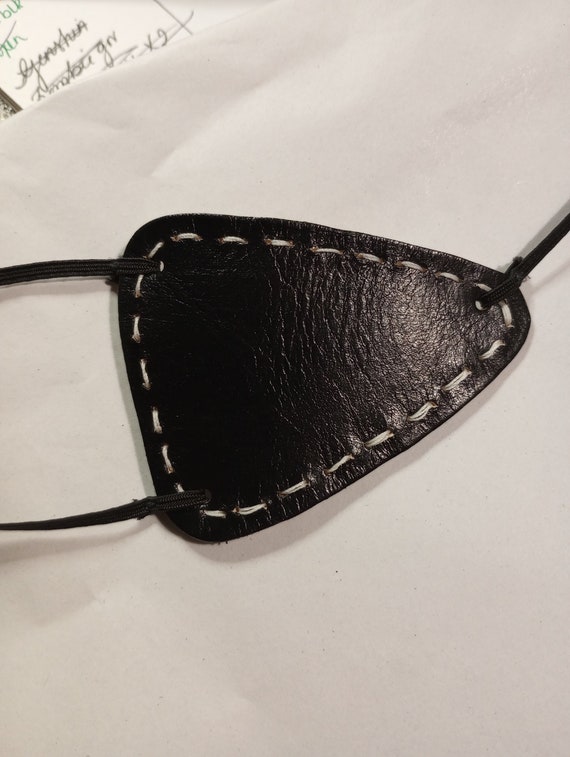 Big Boss Style Leather Eyepatch With White Stitching - Etsy Canada