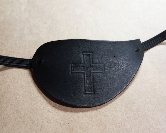 Plain, Slim Flat Leather Eyepatch Unique Inspired Polar Charachter