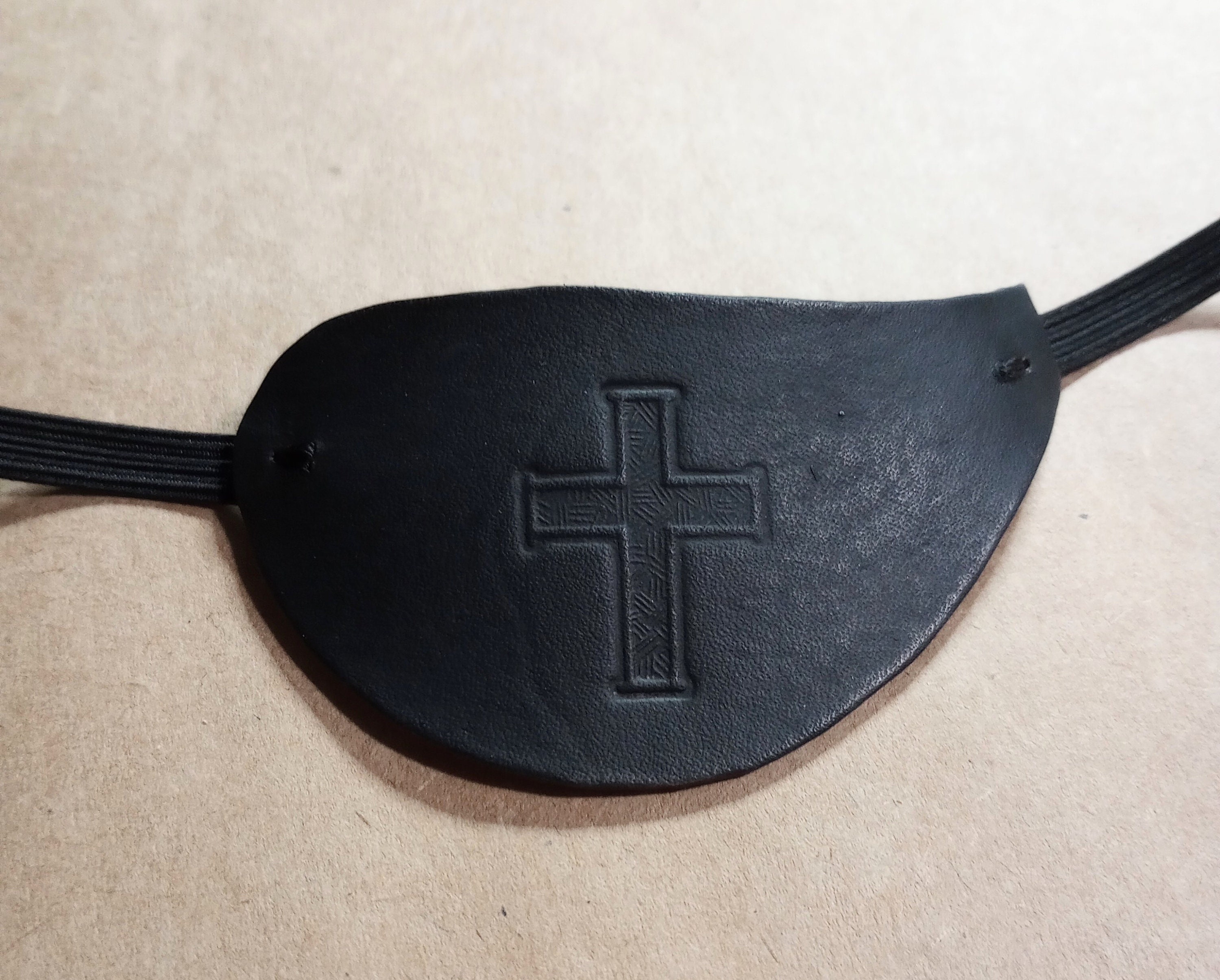 Plain, Slim Flat Leather Eyepatch Unique Inspired Polar Charachter
