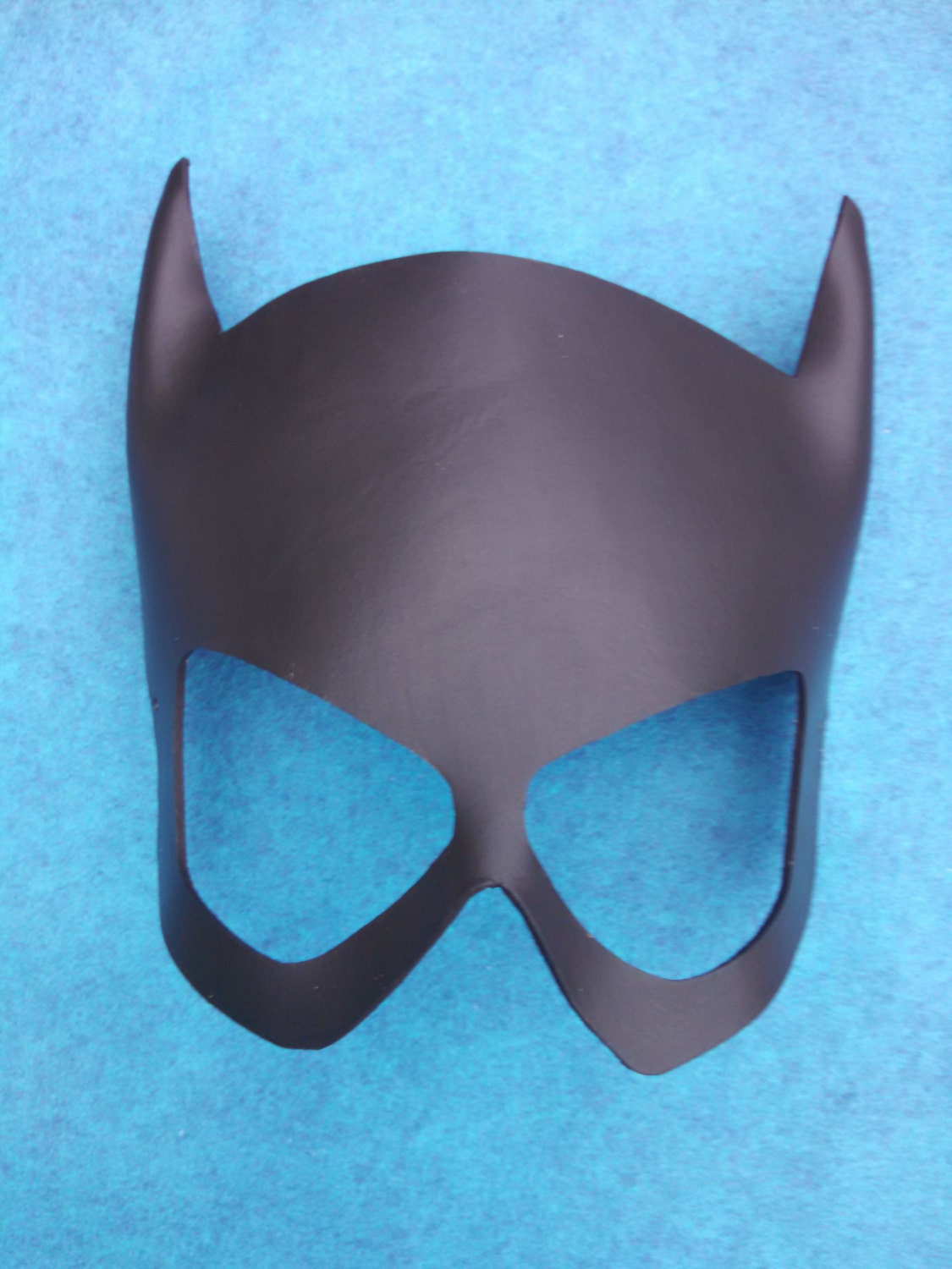 Black Leather Batgirl Mask Etsy