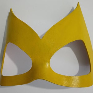 Geel leer Jane grijs grijs geïnspireerd komisch cosplaymasker