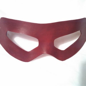 Red Leather Arrow Cosplay Mask